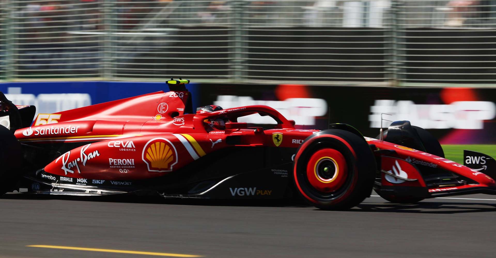 MELBOURNE GRAND PRIX CIRCUIT, AUSTRALIA - MARCH 22: Carlos Sainz, Ferrari SF-24 during the Australian GP at Melbourne Grand Prix Circuit on Friday March 22, 2024 in Melbourne, Australia. (Photo by Mark Horsburgh / LAT Images)