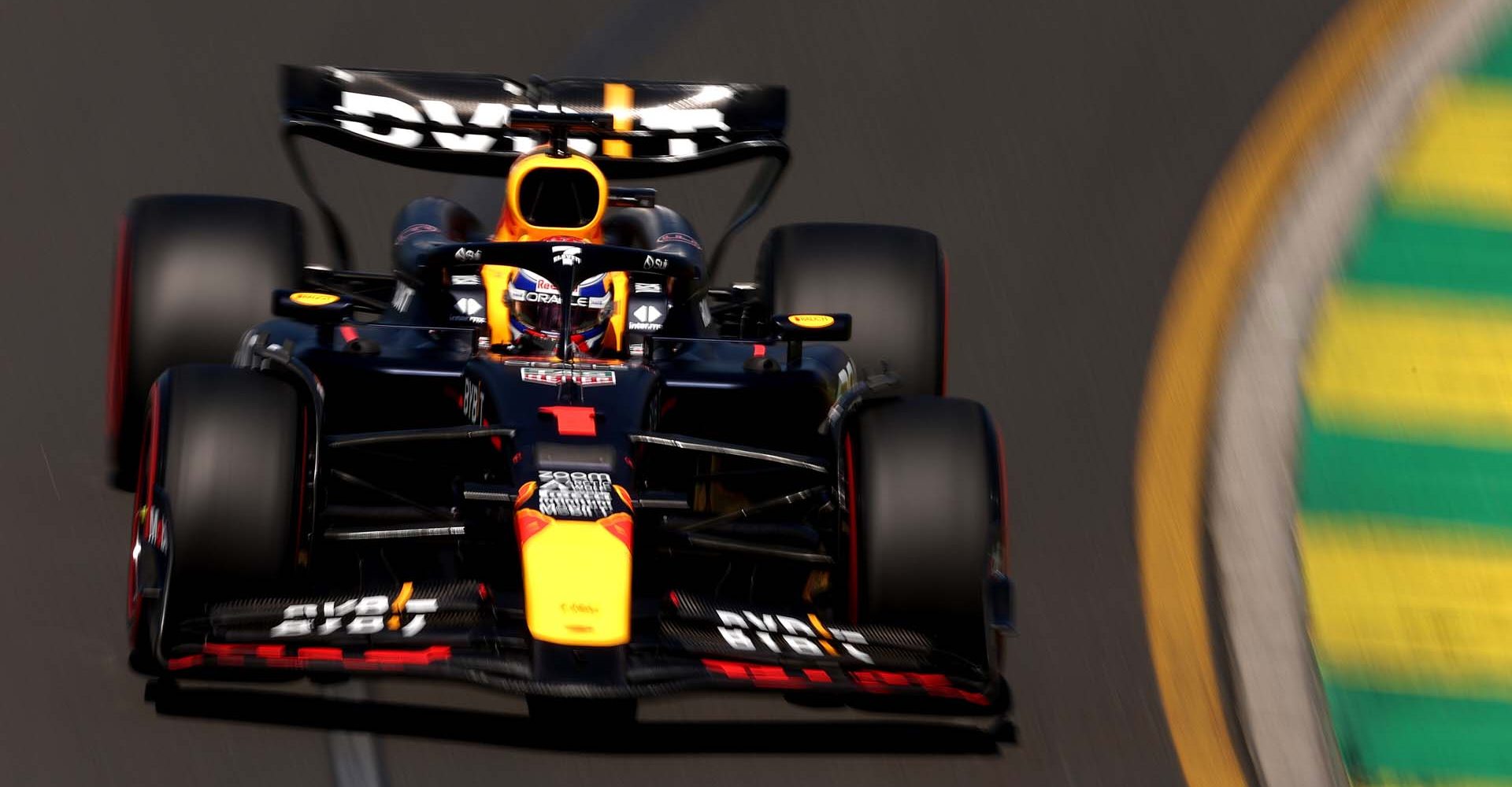 MELBOURNE, AUSTRALIA - MARCH 22: Max Verstappen of the Netherlands driving the (1) Oracle Red Bull Racing RB20 on track during practice ahead of the F1 Grand Prix of Australia at Albert Park Circuit on March 22, 2024 in Melbourne, Australia. (Photo by Robert Cianflone/Getty Images) // Getty Images / Red Bull Content Pool // SI202403220070 // Usage for editorial use only //