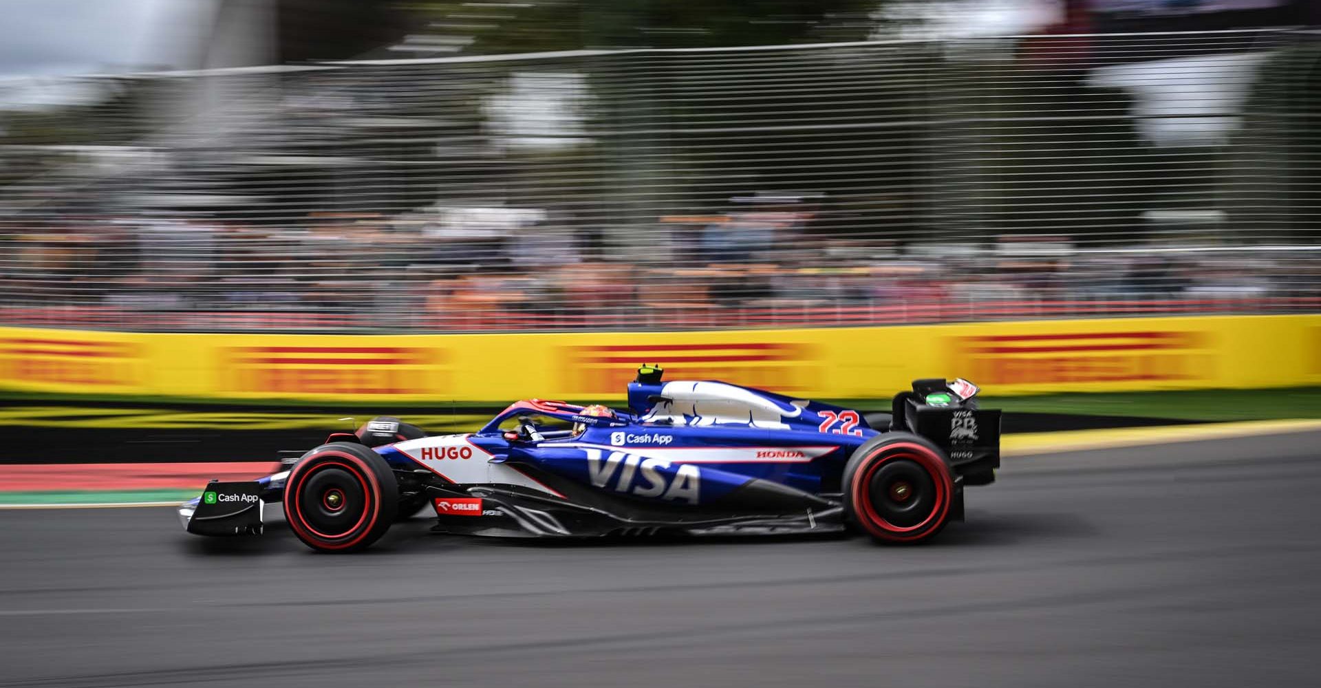 MELBOURNE GRAND PRIX CIRCUIT, AUSTRALIA - MARCH 23: Yuki Tsunoda, VCARB 01 during the Australian GP at Melbourne Grand Prix Circuit on Saturday March 23, 2024 in Melbourne, Australia. (Photo by Sam Bagnall / LAT Images)