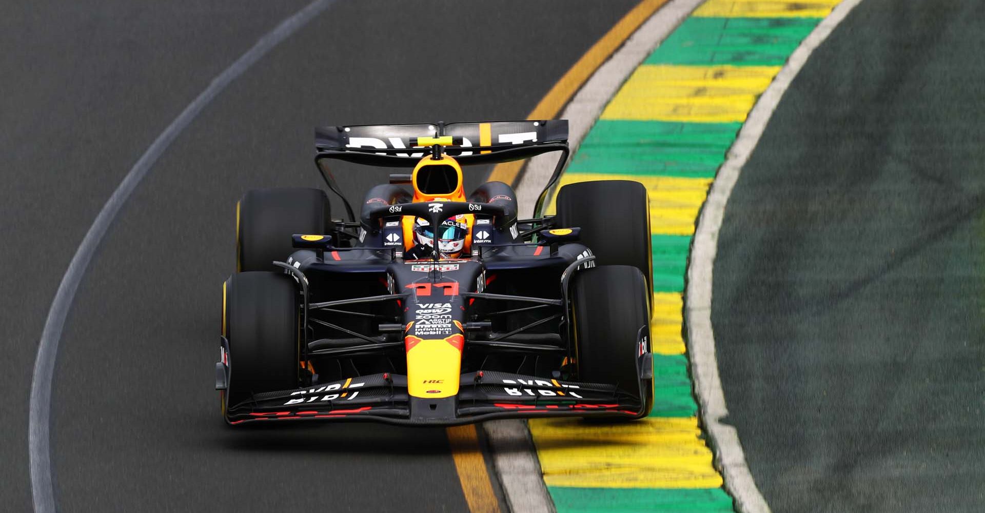 MELBOURNE, AUSTRALIA - MARCH 23: Sergio Perez of Mexico driving the (11) Oracle Red Bull Racing RB20 on track during final practice ahead of the F1 Grand Prix of Australia at Albert Park Circuit on March 23, 2024 in Melbourne, Australia. (Photo by Peter Fox/Getty Images) // Getty Images / Red Bull Content Pool // SI202403230033 // Usage for editorial use only //