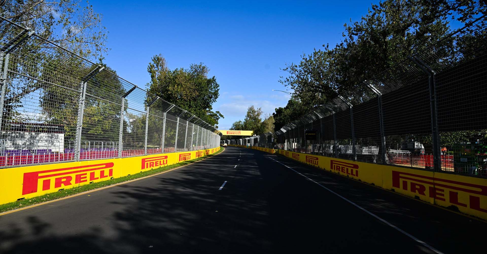 MELBOURNE GRAND PRIX CIRCUIT, AUSTRALIA - MARCH 20: Circuit detail and Pirelli trackside branding during the Australian GP at Melbourne Grand Prix Circuit on Wednesday March 20, 2024 in Melbourne, Australia. (Photo by Simon Galloway / LAT Images)