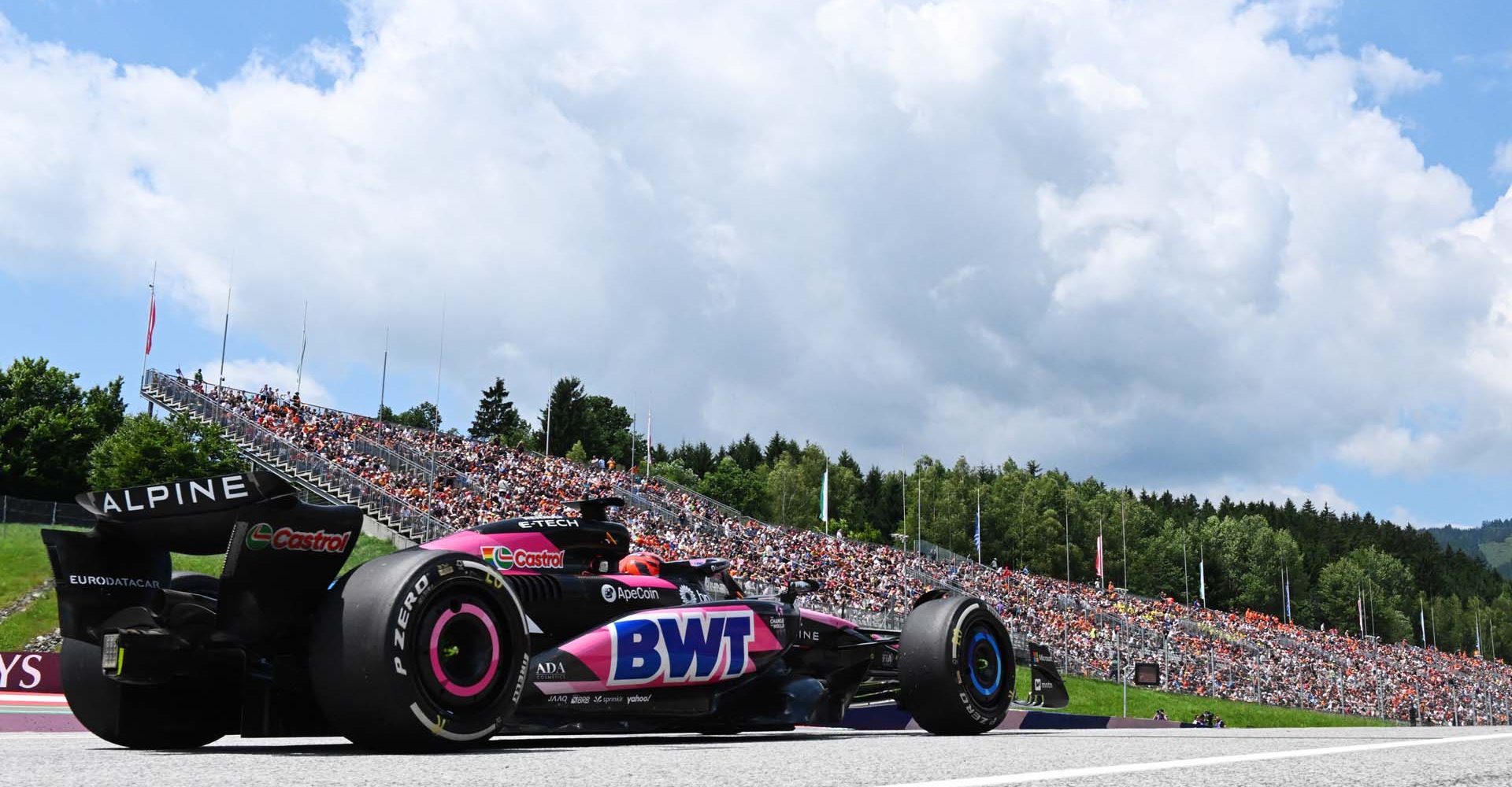 RED BULL RING, AUSTRIA - JUNE 28: Esteban Ocon, Alpine A524 during the Austrian GP at Red Bull Ring on Friday June 28, 2024 in Spielberg, Austria. (Photo by Mark Sutton / LAT Images)