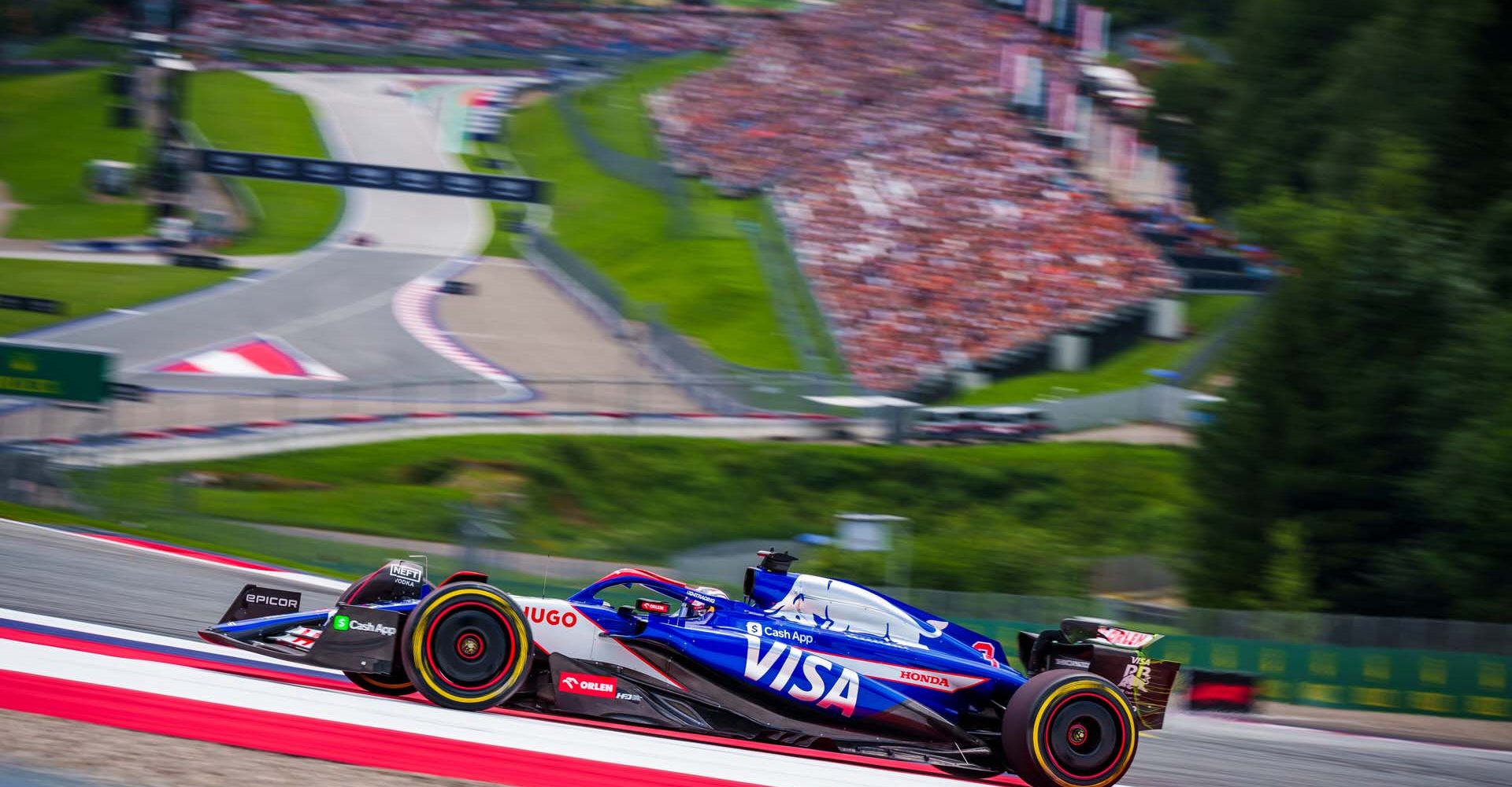 Daniel Ricciardo races during the FIA Formula One World Championship at the Red Bull Ring in Spielberg, Austria on June 28, 2024 // Philip Platzer / Red Bull Ring // SI202406280518 // Usage for editorial use only //