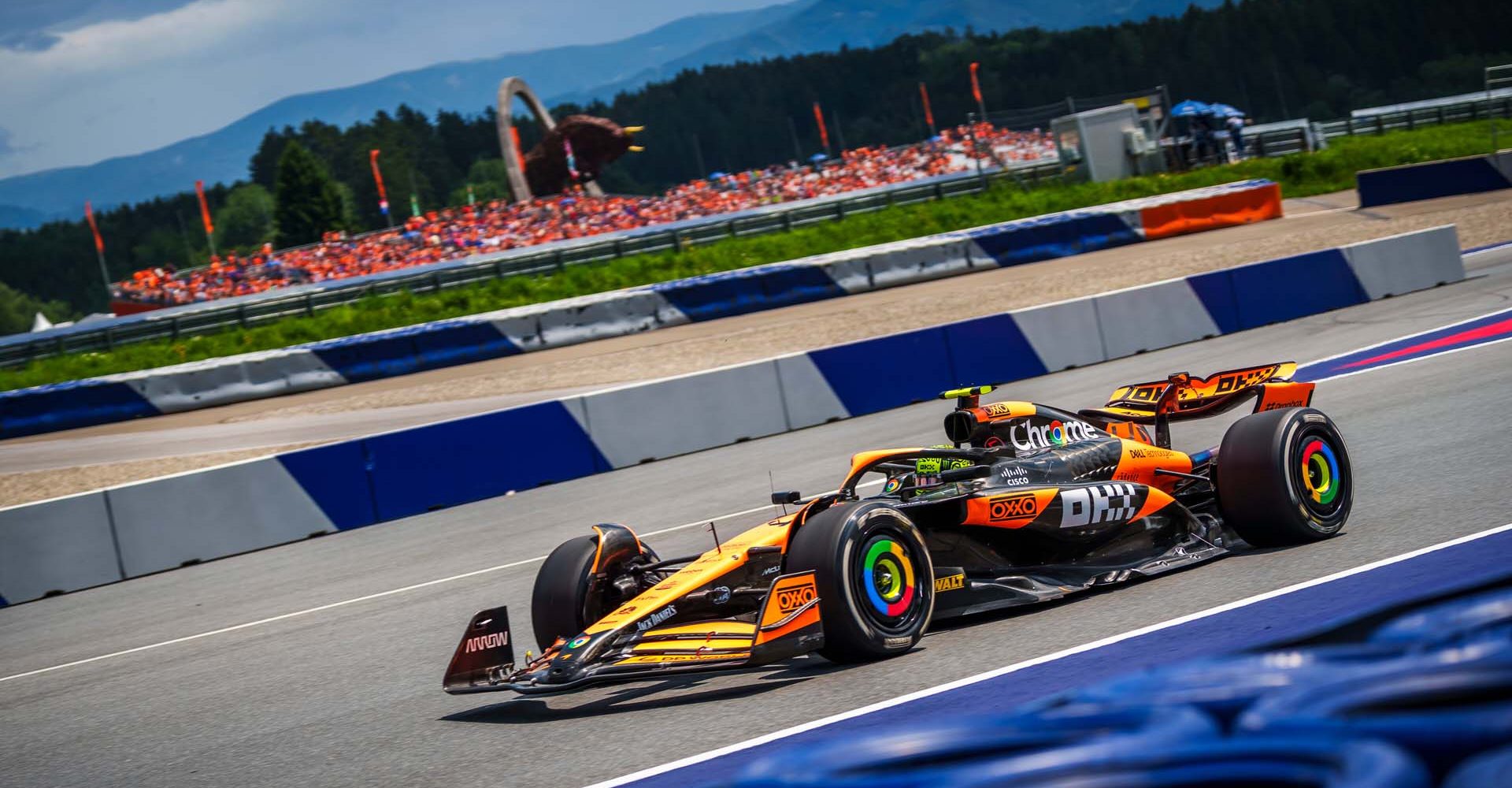 Lando Norris races during the FIA Formula One World Championship at the Red Bull Ring in Spielberg, Austria on June 28, 2024 // Philip Platzer / Red Bull Ring // SI202406280528 // Usage for editorial use only //