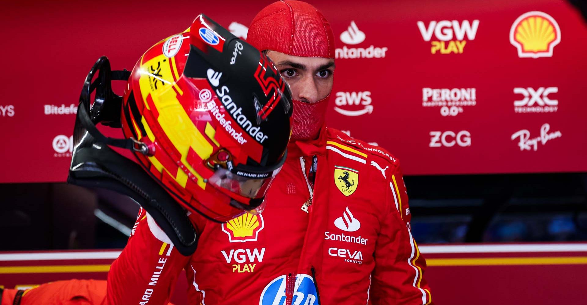 SAINZ Carlos (spa), Scuderia Ferrari SF-24, portrait during the Formula 1 Qatar Airways Austrian Grand Prix 2024, 11th round of the 2024 Formula One World Championship from June 28 to 30, 2024 on the Red Bull Ring, in Spielberg, Austria - Photo Florent Gooden / DPPI