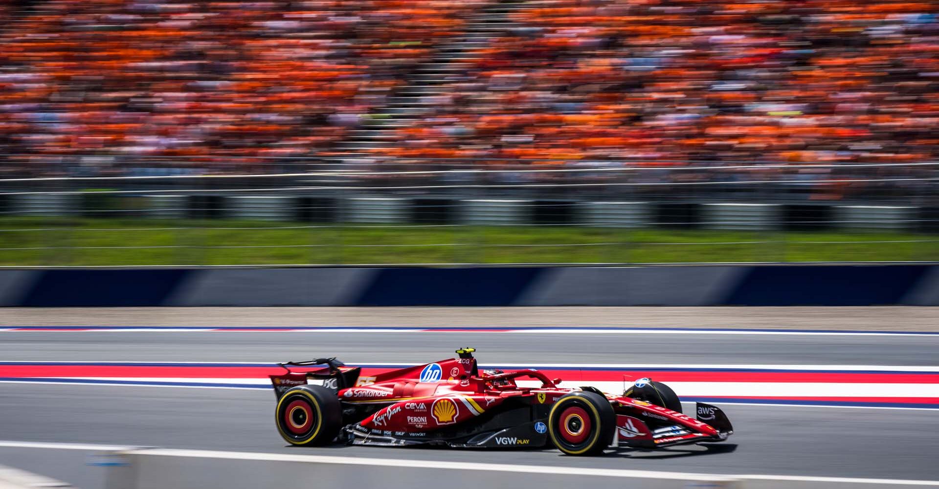 Carlos Sainz Jr. races during the FIA Formula One World Championship at the Red Bull Ring in Spielberg, Austria on June 29, 2024 // Philip Platzer / Red Bull Ring // SI202406290259 // Usage for editorial use only //