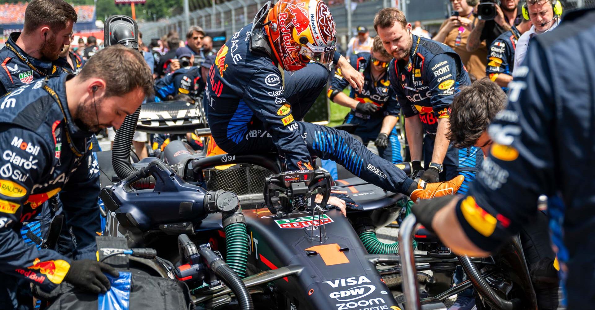 Max Verstappen seen during the FIA Formula1 World Championship seen at the Red Bull Ring in Spielberg, Austria on June 30, 2024. // Joerg Mitter / Red Bull Ring // SI202406300810 // Usage for editorial use only //