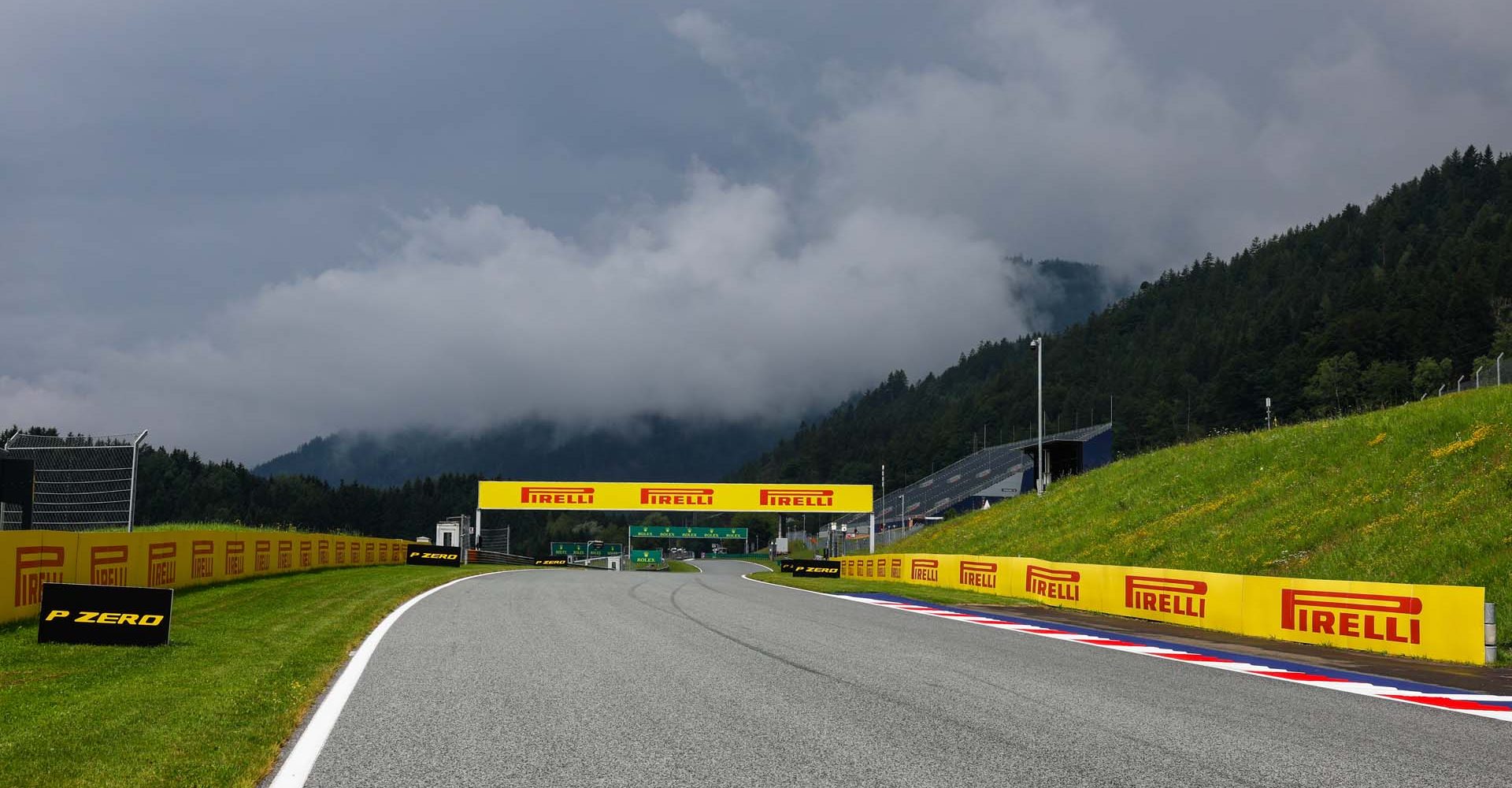 RED BULL RING, AUSTRIA - JUNE 27: Pirelli trackside branding during the Austrian GP at Red Bull Ring on Thursday June 27, 2024 in Spielberg, Austria. (Photo by Steven Tee / LAT Images)