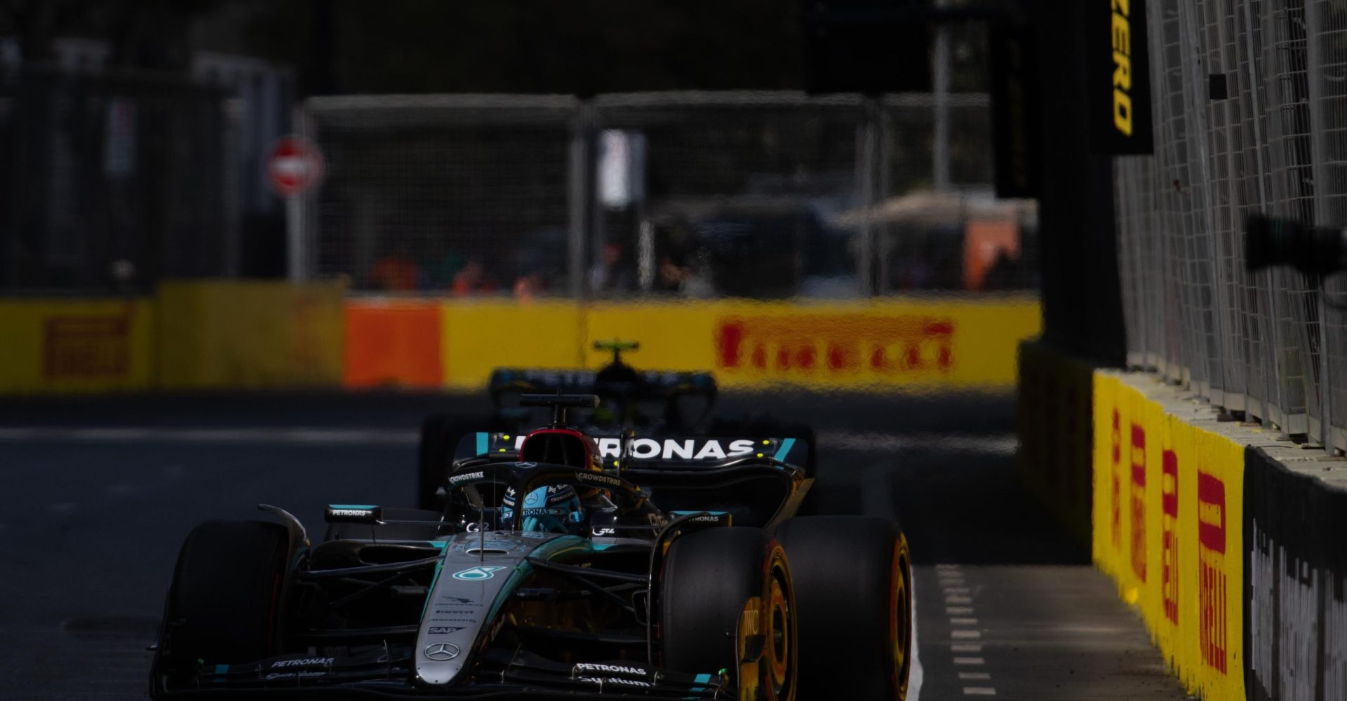 George Russell, Mercedes F1 W15 during the Azerbaijan GP at Baku City Circuit