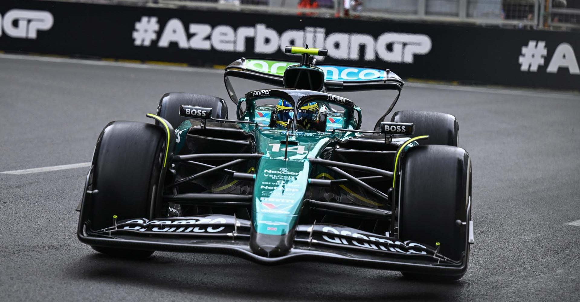 Fernando Alonso, Aston Martin AMR24 during the Azerbaijan GP at Baku City Circuit