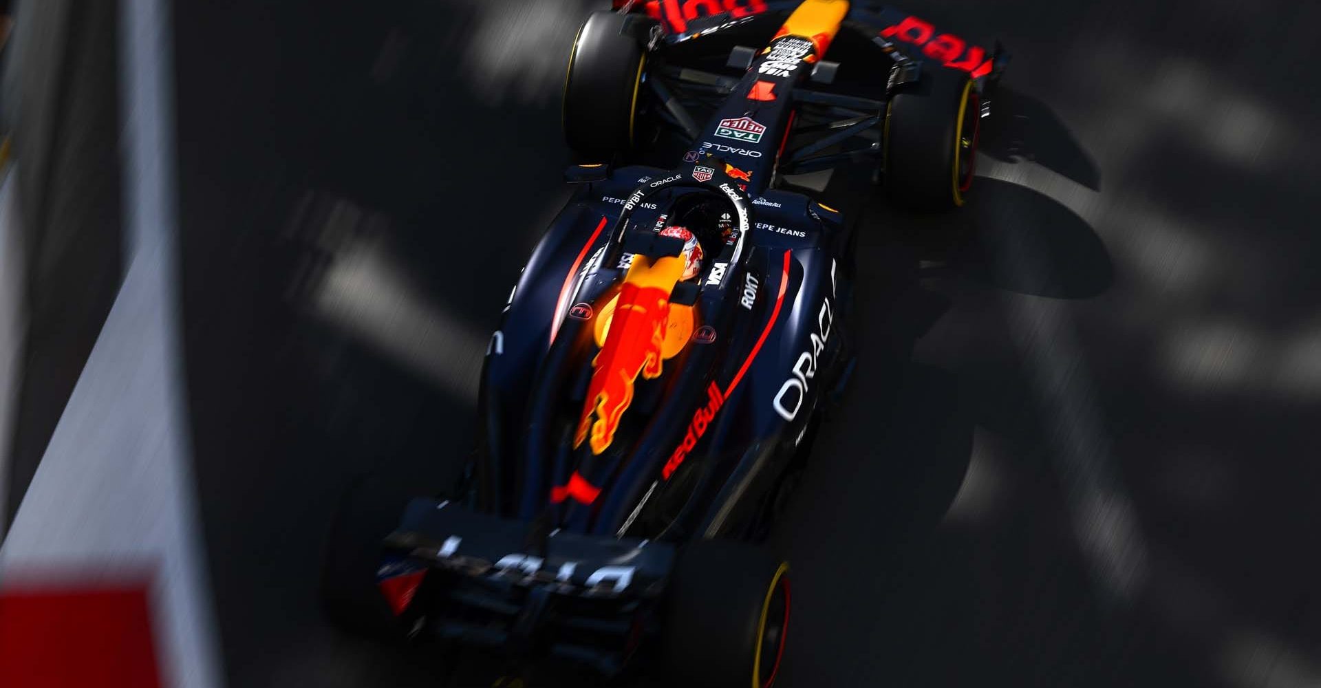 BAKU, AZERBAIJAN - SEPTEMBER 15: Max Verstappen of the Netherlands driving the (1) Oracle Red Bull Racing RB20 on track during the F1 Grand Prix of Azerbaijan at Baku City Circuit on September 15, 2024 in Baku, Azerbaijan. (Photo by Clive Mason/Getty Images)