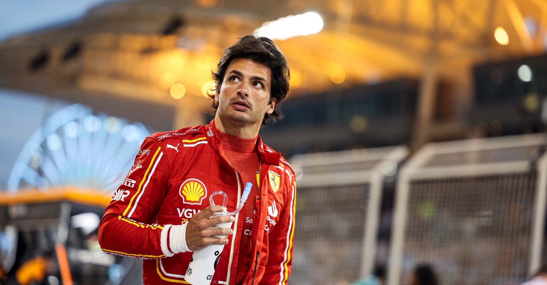 SAINZ Carlos (spa), Scuderia Ferrari SF-24, starting grid during the Formula 1 Gulf Air Bahrain Grand Prix 2024, 1st round of the 2024 FIA Formula One World Championship from February 29 to March 2, 2024 on the Bahrain International Circuit, in Sakhir, Bahrain - Photo Florent Gooden / DPPI