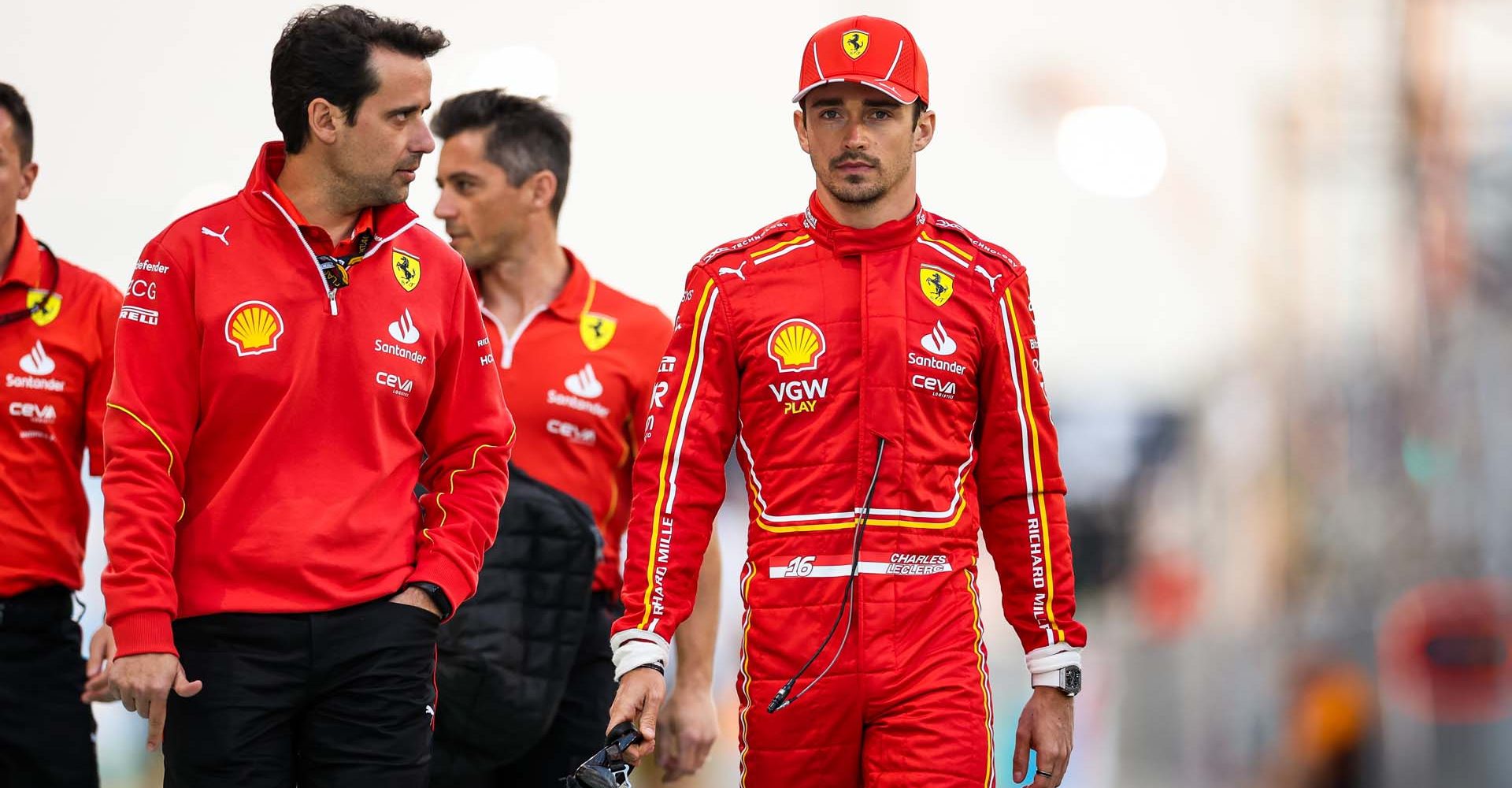 LECLERC Charles (mco), Scuderia Ferrari SF-24, portrait during the Formula 1 Gulf Air Bahrain Grand Prix 2024, 1st round of the 2024 FIA Formula One World Championship from February 29 to March 2, 2024 on the Bahrain International Circuit, in Sakhir, Bahrain - Photo Florent Gooden / DPPI Xavi Marcos