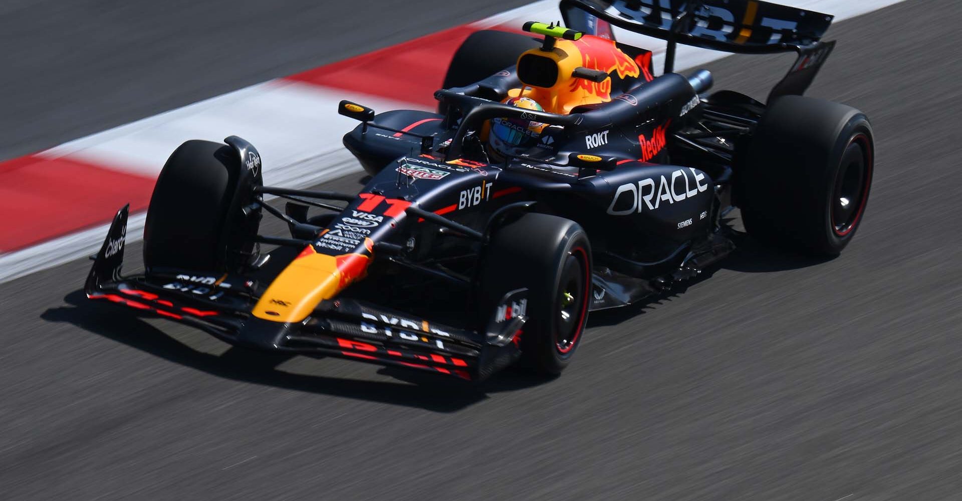 BAHRAIN, BAHRAIN - FEBRUARY 22: Sergio Perez of Mexico driving the (11) Oracle Red Bull Racing RB20 on track during day two of F1 Testing at Bahrain International Circuit on February 22, 2024 in Bahrain, Bahrain. (Photo by Clive Mason/Getty Images) // Getty Images / Red Bull Content Pool // SI202402220339 // Usage for editorial use only //