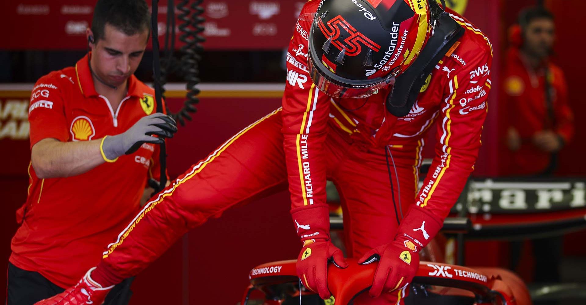 55 SAINZ Carlos (spa), Scuderia Ferrari SF-24, action during the Formula 1 Aramco pre-season testing 2024 of the 2024 FIA Formula One World Championship from February 21 to 23, 2024 on the Bahrain International Circuit, in Sakhir, Bahrain - Photo Eric Alonso / DPPI