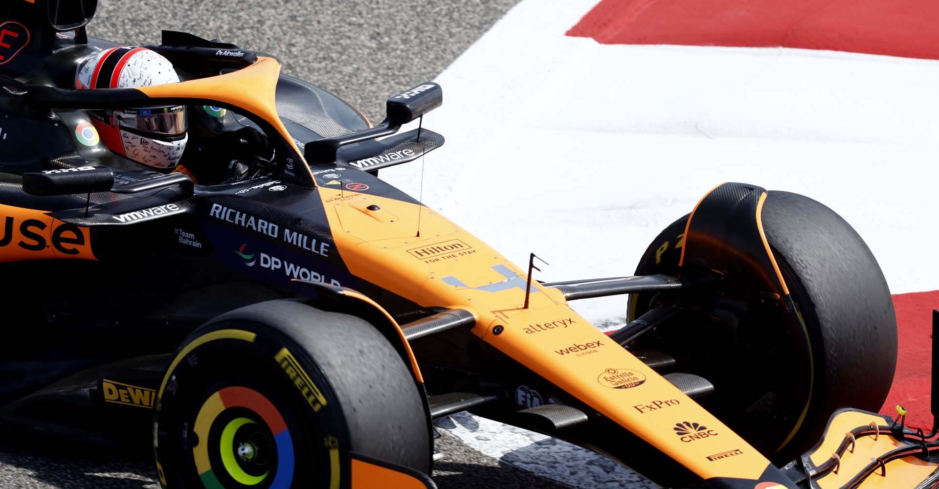 BAHRAIN INTERNATIONAL CIRCUIT, BAHRAIN - FEBRUARY 23: Lando Norris, McLaren MCL38 during the Pre-Season Test at Bahrain International Circuit on Friday February 23, 2024 in Sakhir, Bahrain. (Photo by Zak Mauger / LAT Images)