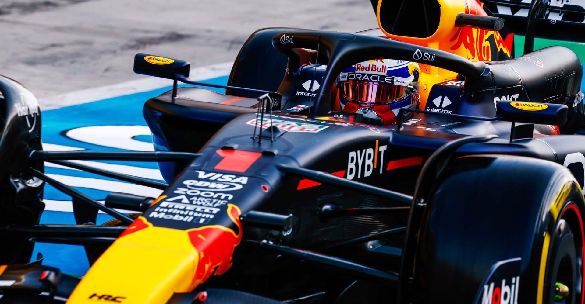 BAHRAIN INTERNATIONAL CIRCUIT, BAHRAIN - FEBRUARY 23: Max Verstappen, Red Bull Racing RB20, in the pit lane during the Pre-Season Test at Bahrain International Circuit on Friday February 23, 2024 in Sakhir, Bahrain. (Photo by Sam Bloxham / LAT Images)