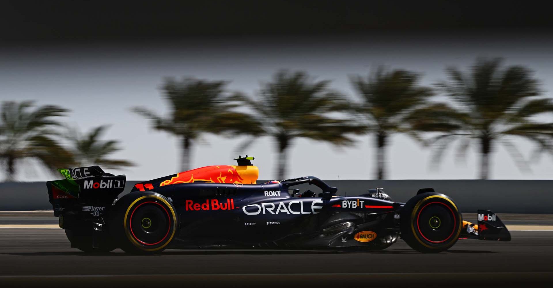 BAHRAIN, BAHRAIN - FEBRUARY 23: Sergio Perez of Mexico driving the (11) Oracle Red Bull Racing RB20 on track during day three of F1 Testing at Bahrain International Circuit on February 23, 2024 in Bahrain, Bahrain. (Photo by Clive Mason/Getty Images) // Getty Images / Red Bull Content Pool // SI202402230680 // Usage for editorial use only //