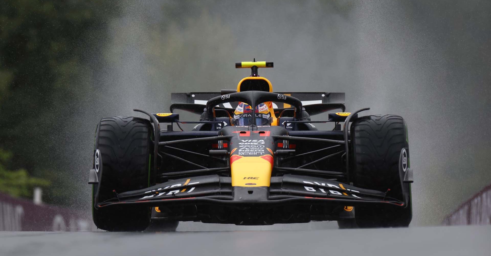 CIRCUIT DE SPA FRANCORCHAMPS, BELGIUM - JULY 27: Sergio Perez, Red Bull Racing RB20 during the Belgian GP at Circuit de Spa Francorchamps on Saturday July 27, 2024 in Spa, Belgium. (Photo by Steven Tee / LAT Images)