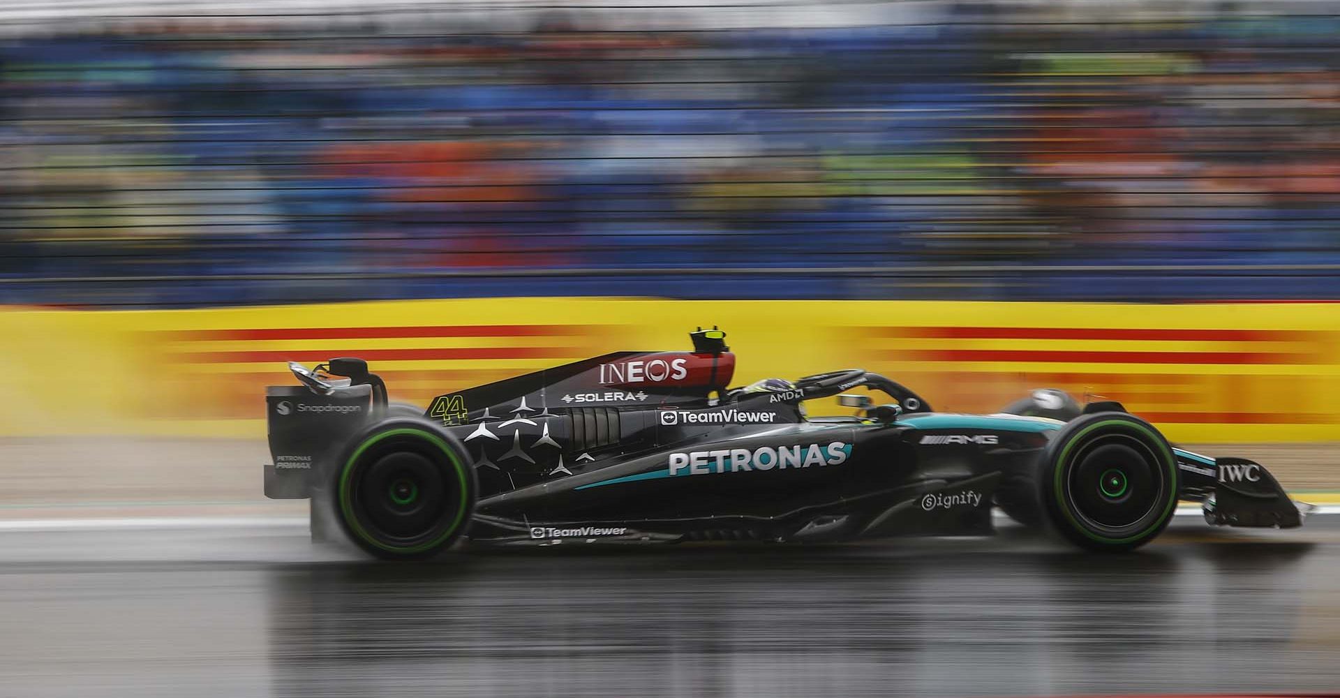 CIRCUIT DE SPA FRANCORCHAMPS, BELGIUM - JULY 27: Sir Lewis Hamilton, Mercedes F1 W15 during the Belgian GP at Circuit de Spa Francorchamps on Saturday July 27, 2024 in Spa, Belgium. (Photo by Andy Hone / LAT Images)