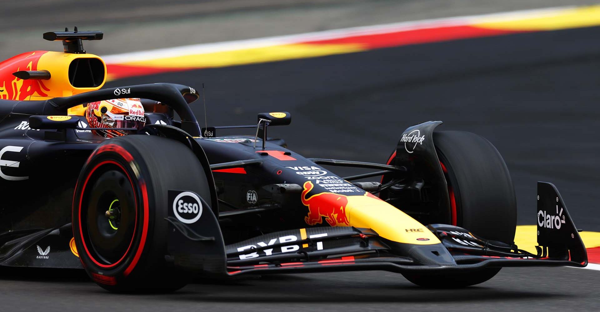 SPA, BELGIUM - JULY 26: Max Verstappen of the Netherlands driving the (1) Oracle Red Bull Racing RB20 on track during practice ahead of the F1 Grand Prix of Belgium at Circuit de Spa-Francorchamps on July 26, 2024 in Spa, Belgium. (Photo by Dean Mouhtaropoulos/Getty Images) // Getty Images / Red Bull Content Pool // SI202407261110 // Usage for editorial use only //