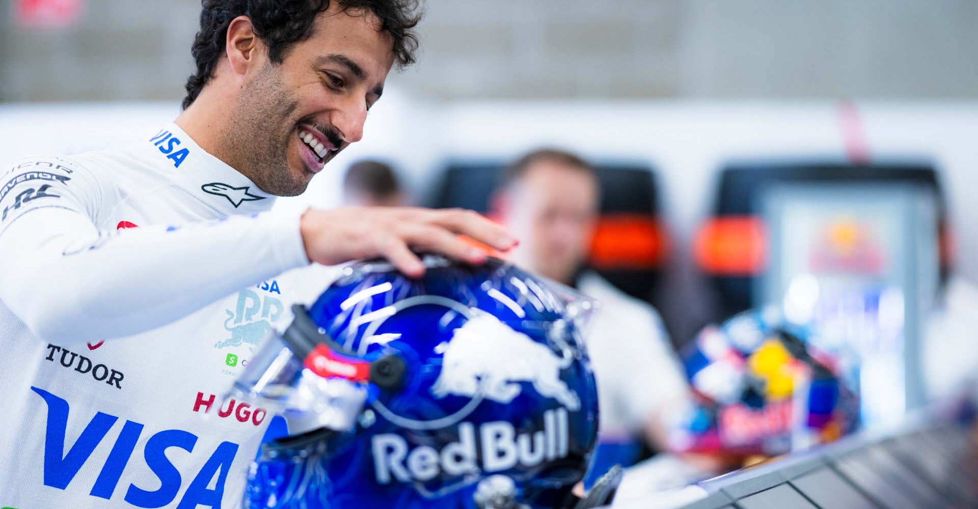 SPA, BELGIUM - JULY 26: Daniel Ricciardo of Australia and Visa Cash App RB prepares to drive in the garage  during practice ahead of the F1 Grand Prix of Belgium at Circuit de Spa-Francorchamps on July 26, 2024 in Spa, Belgium. (Photo by Rudy Carezzevoli/Getty Images) // Getty Images / Red Bull Content Pool // SI202407261082 // Usage for editorial use only //