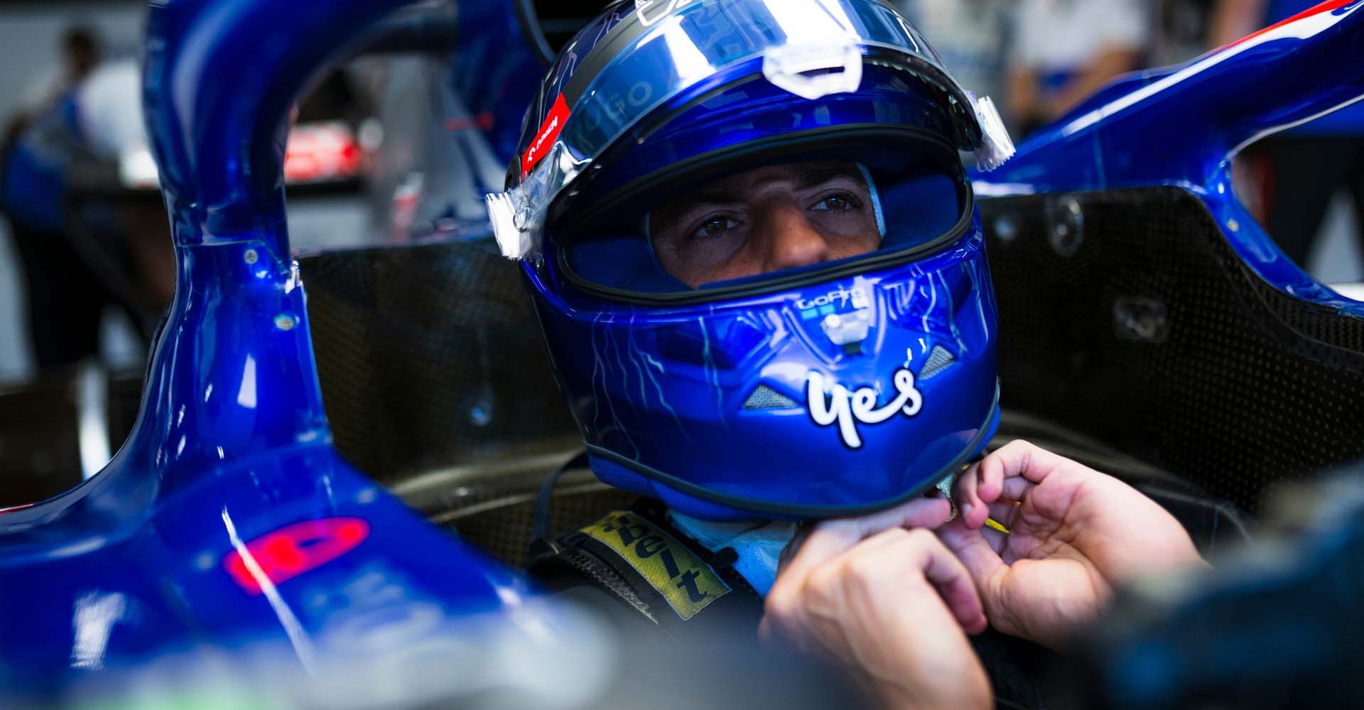 SPA, BELGIUM - JULY 26: Daniel Ricciardo of Australia and Visa Cash App RB prepares to drive in the garage during practice ahead of the F1 Grand Prix of Belgium at Circuit de Spa-Francorchamps on July 26, 2024 in Spa, Belgium. (Photo by Rudy Carezzevoli/Getty Images) // Getty Images / Red Bull Content Pool // SI202407261093 // Usage for editorial use only //