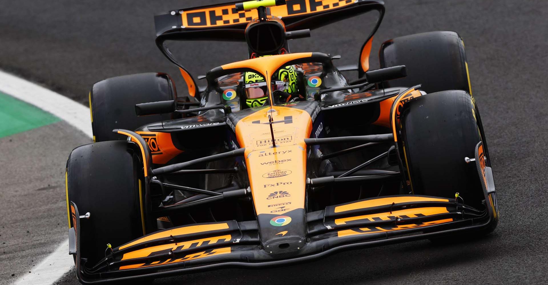 Lando Norris, McLaren MCL38 during the Brazilian GP at Autódromo José Carlos Pace