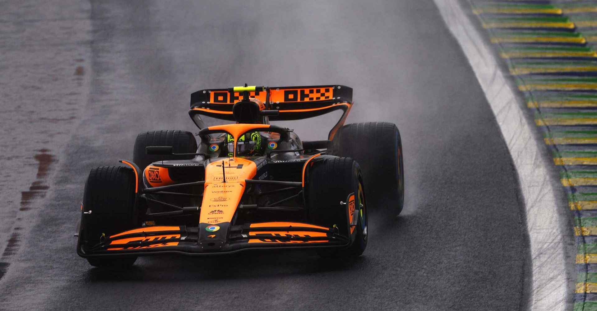 Lando Norris, McLaren MCL38 during the Brazilian GP at Autódromo José Carlos Pace