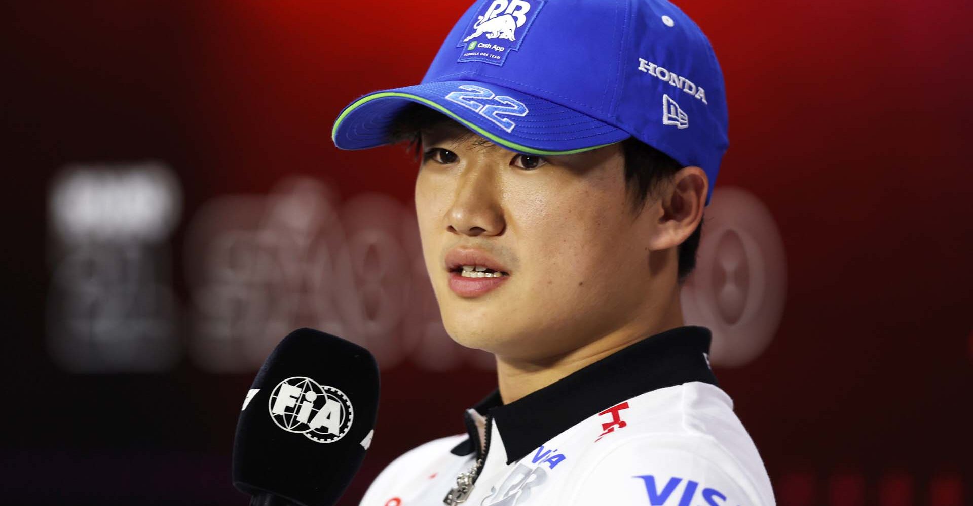 SAO PAULO, BRAZIL - OCTOBER 31: Yuki Tsunoda of Japan and Visa Cash App RB attends the Drivers Press Conference during previews ahead of the F1 Grand Prix of Brazil at Autodromo Jose Carlos Pace on October 31, 2024 in Sao Paulo, Brazil. (Photo by Lars Baron/Getty Images) // Getty Images / Red Bull Content Pool // SI202410310409 // Usage for editorial use only //