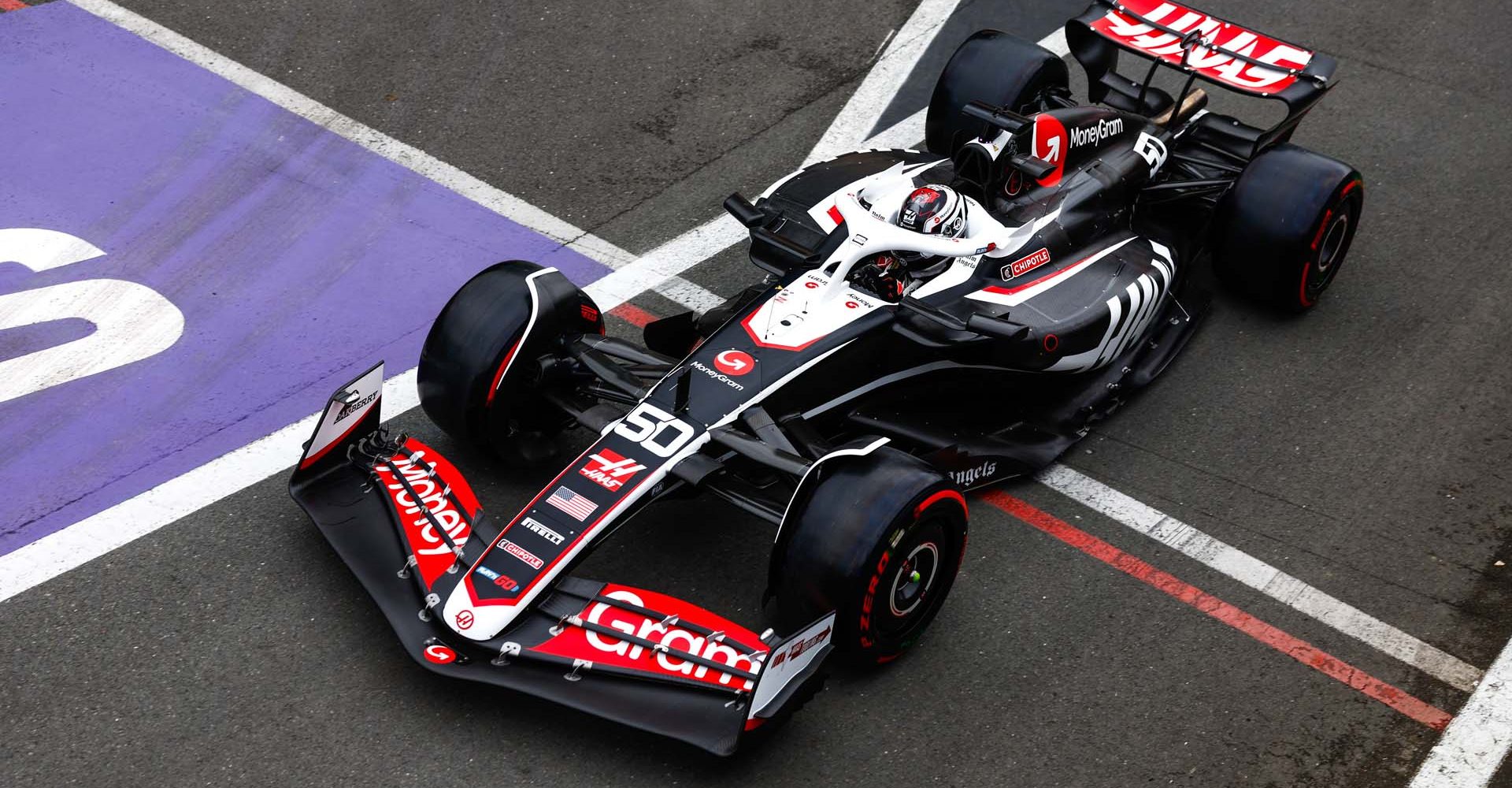 SILVERSTONE CIRCUIT, UNITED KINGDOM - JULY 05: Oliver Bearman, Haas VF-24 during the British GP at Silverstone Circuit on Friday July 05, 2024 in Northamptonshire, United Kingdom. (Photo by Zak Mauger / LAT Images)