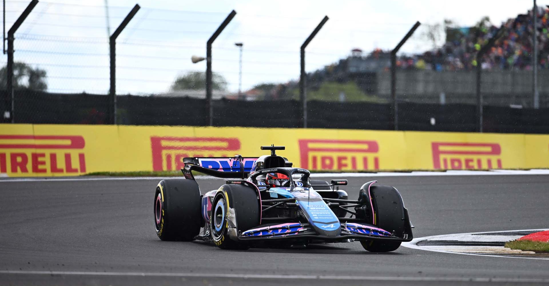 SILVERSTONE CIRCUIT, UNITED KINGDOM - JULY 07: Esteban Ocon, Alpine A524 during the British GP at Silverstone Circuit on Sunday July 07, 2024 in Northamptonshire, United Kingdom. (Photo by Simon Galloway / LAT Images)