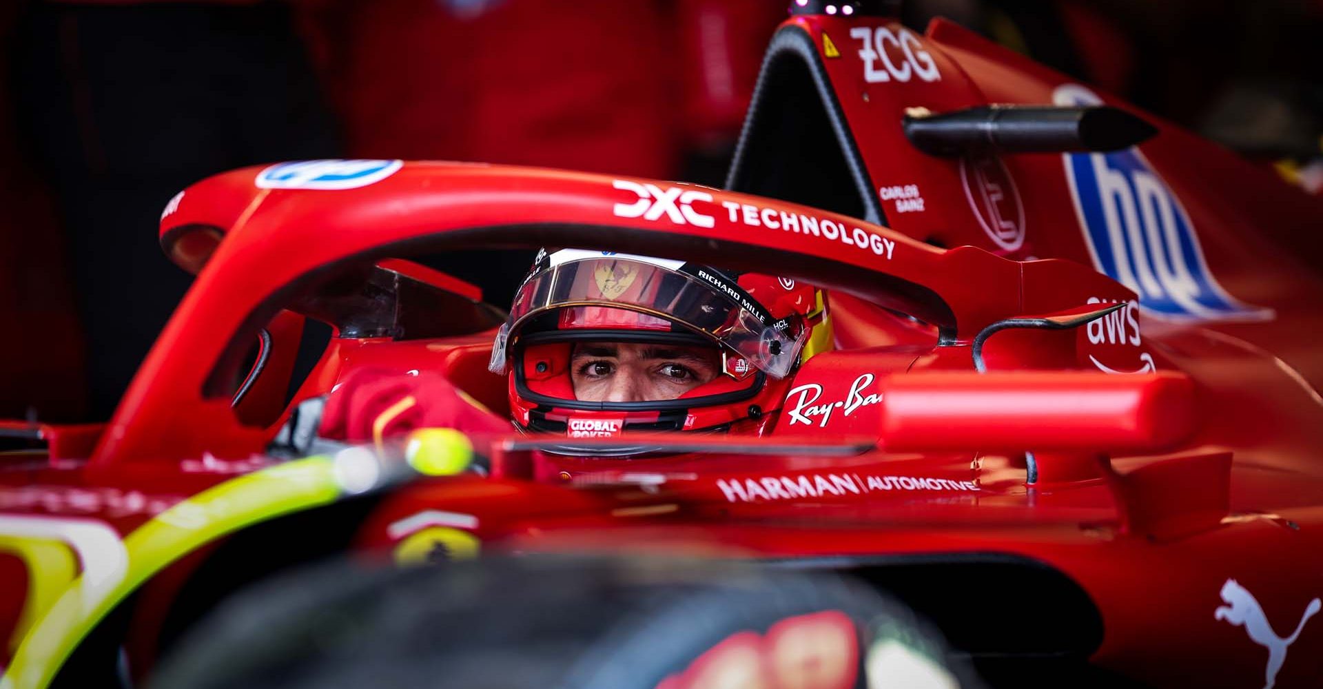 SAINZ Carlos (spa), Scuderia Ferrari SF-24, portrait during the Formula 1 AWS Grand Prix du Canada 2024, 9th round of the 2024 Formula One World Championship from June 07 to 09, 2024 on the Circuit Gilles Villeneuve, in Montréal, Canada - Photo Florent Gooden / DPPI