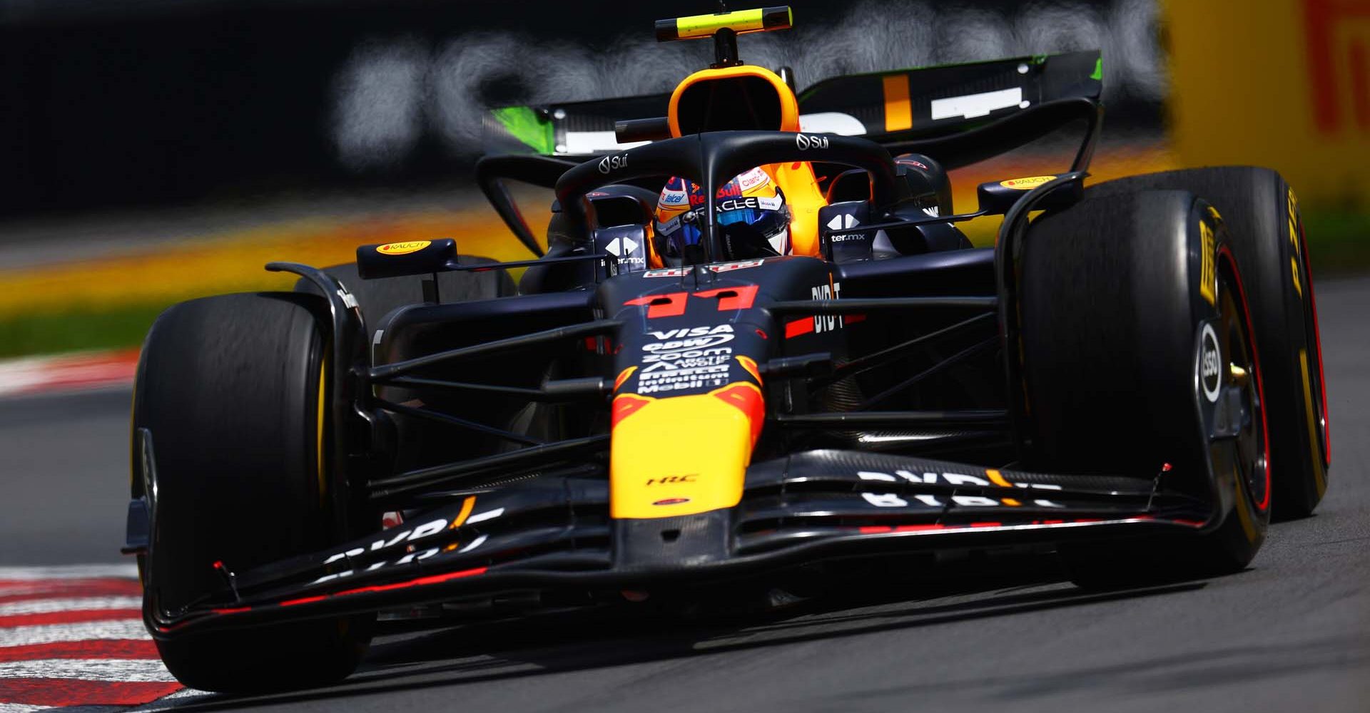 MONTREAL, QUEBEC - JUNE 08: Sergio Perez of Mexico driving the (11) Oracle Red Bull Racing RB20 on track during final practice ahead of the F1 Grand Prix of Canada at Circuit Gilles Villeneuve on June 08, 2024 in Montreal, Quebec. (Photo by Clive Rose/Getty Images) // Getty Images / Red Bull Content Pool // SI202406080618 // Usage for editorial use only //