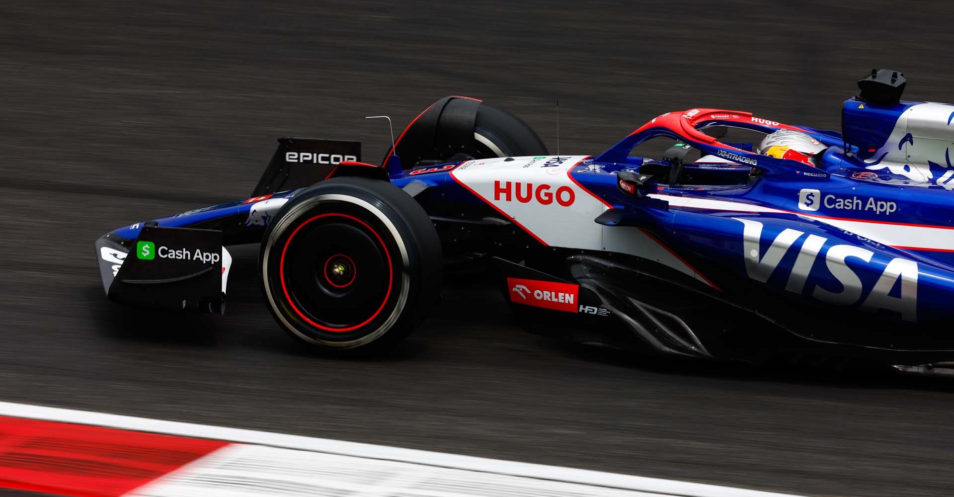 SHANGHAI INTERNATIONAL CIRCUIT, CHINA - APRIL 19: Daniel Ricciardo, VCARB 01 during the Chinese GP at Shanghai International Circuit on Friday April 19, 2024 in Shanghai, China. (Photo by Zak Mauger / LAT Images)