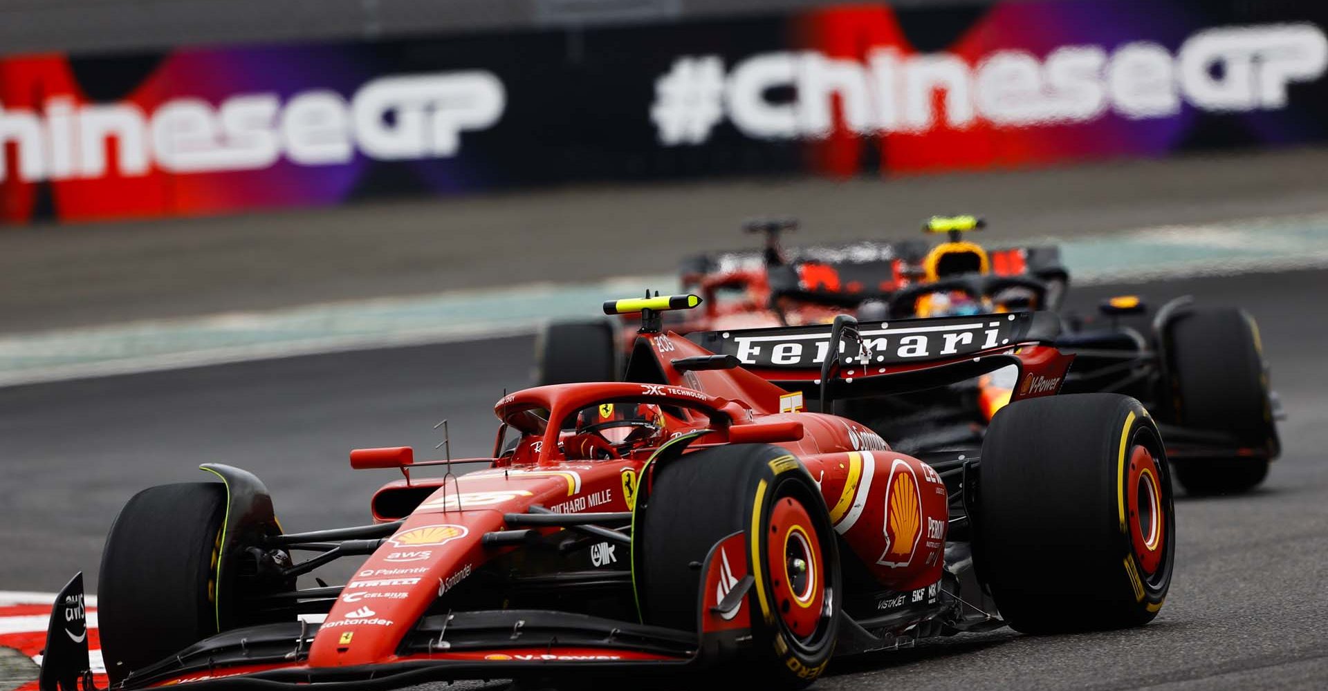 SHANGHAI INTERNATIONAL CIRCUIT, CHINA - APRIL 20: Carlos Sainz, Ferrari SF-24 during the Chinese GP at Shanghai International Circuit on Saturday April 20, 2024 in Shanghai, China. (Photo by Andy Hone / LAT Images)