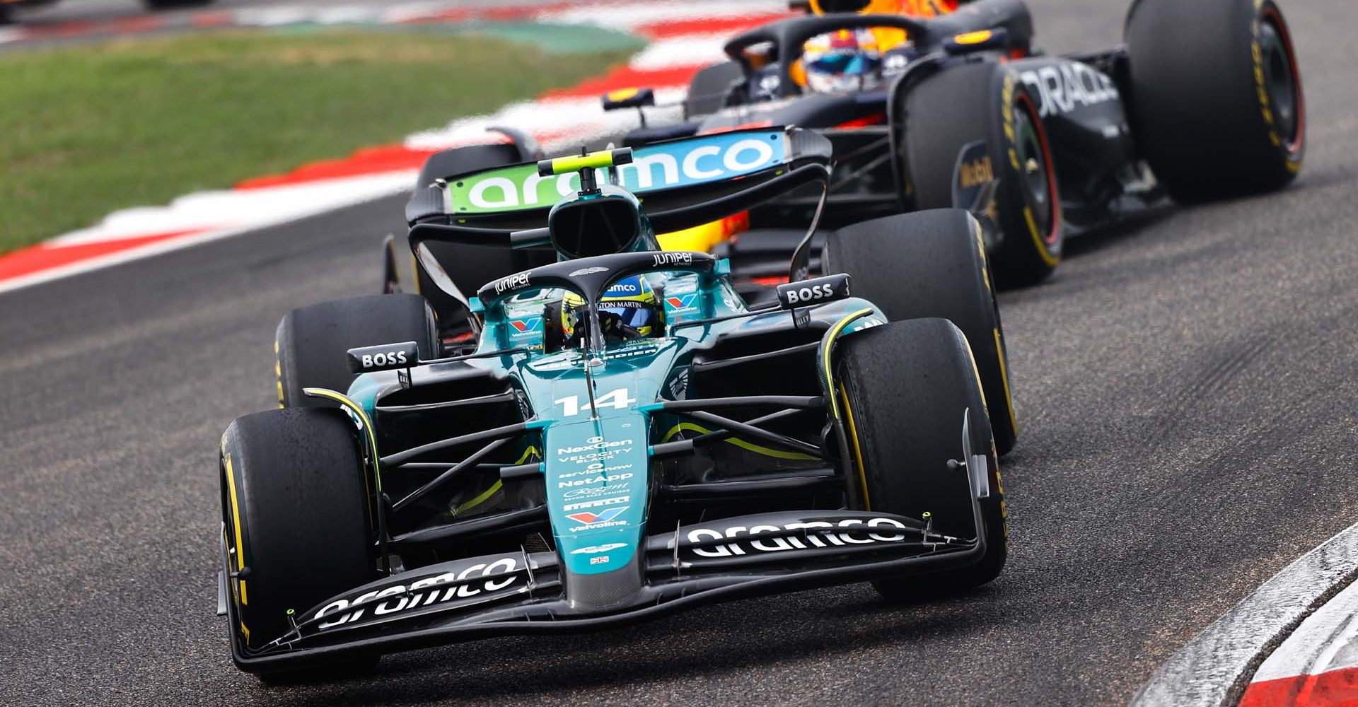 action, Shanghai International Circuit, GP2405a, F1, GP, China
Fernando Alonso, Aston Martin AMR24, leads Sergio Perez, Red Bull Racing RB20