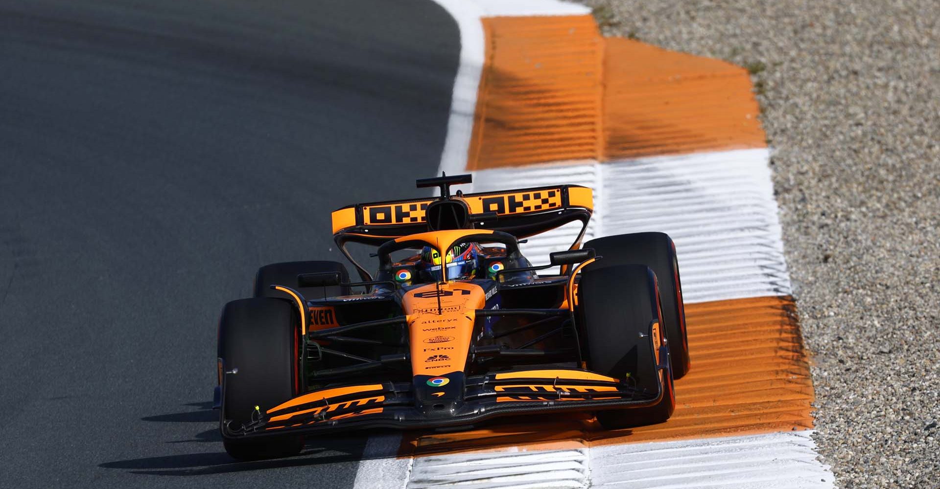 CIRCUIT ZANDVOORT, NETHERLANDS - AUGUST 23: Oscar Piastri, McLaren MCL38 during the Dutch GP at Circuit Zandvoort on Friday August 23, 2024 in North Holland, Netherlands. (Photo by Sam Bloxham / LAT Images)