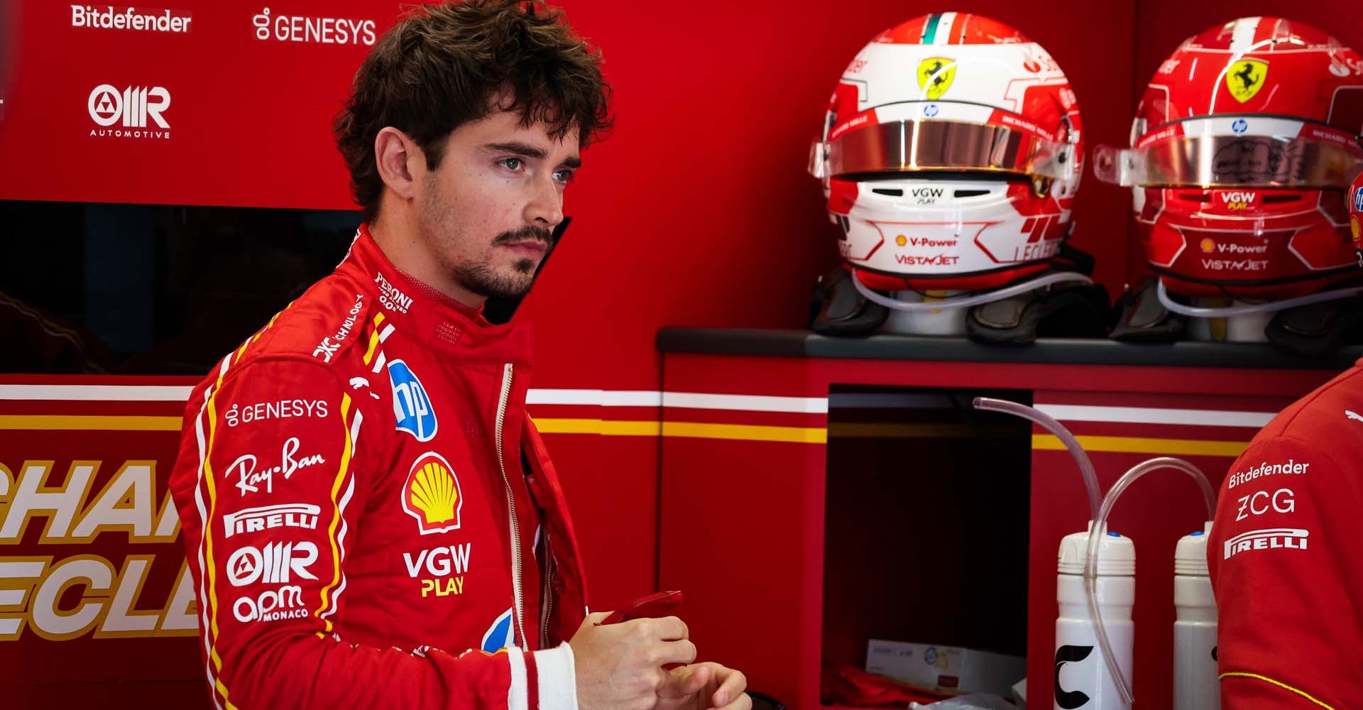 LECLERC Charles (mco), Scuderia Ferrari SF-24, portrait during the Formula 1 MSC Cruises Gran Premio del Made in Italy e Dell’Emilia-Romagne 2024, 7th round of the 2024 Formula One World Championship from May 17 to 19, 2024 on the Autodromo Enzo e Dino Ferrari, in Imola, Italy - Photo Florent Gooden / DPPI