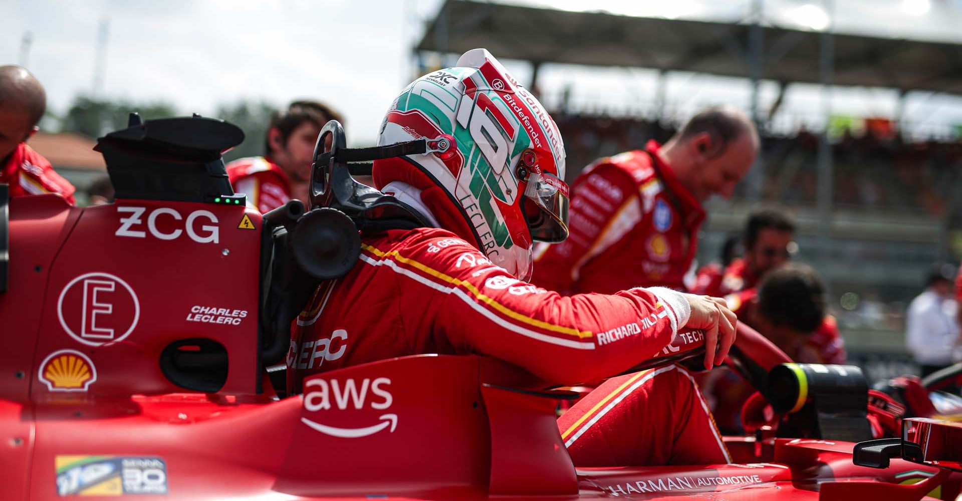 LECLERC Charles (mco), Scuderia Ferrari SF-24, portrait during the Formula 1 MSC Cruises Gran Premio del Made in Italy e Dell’Emilia-Romagne 2024, 7th round of the 2024 Formula One World Championship from May 17 to 19, 2024 on the Autodromo Enzo e Dino Ferrari, in Imola, Italy - Photo DPPI