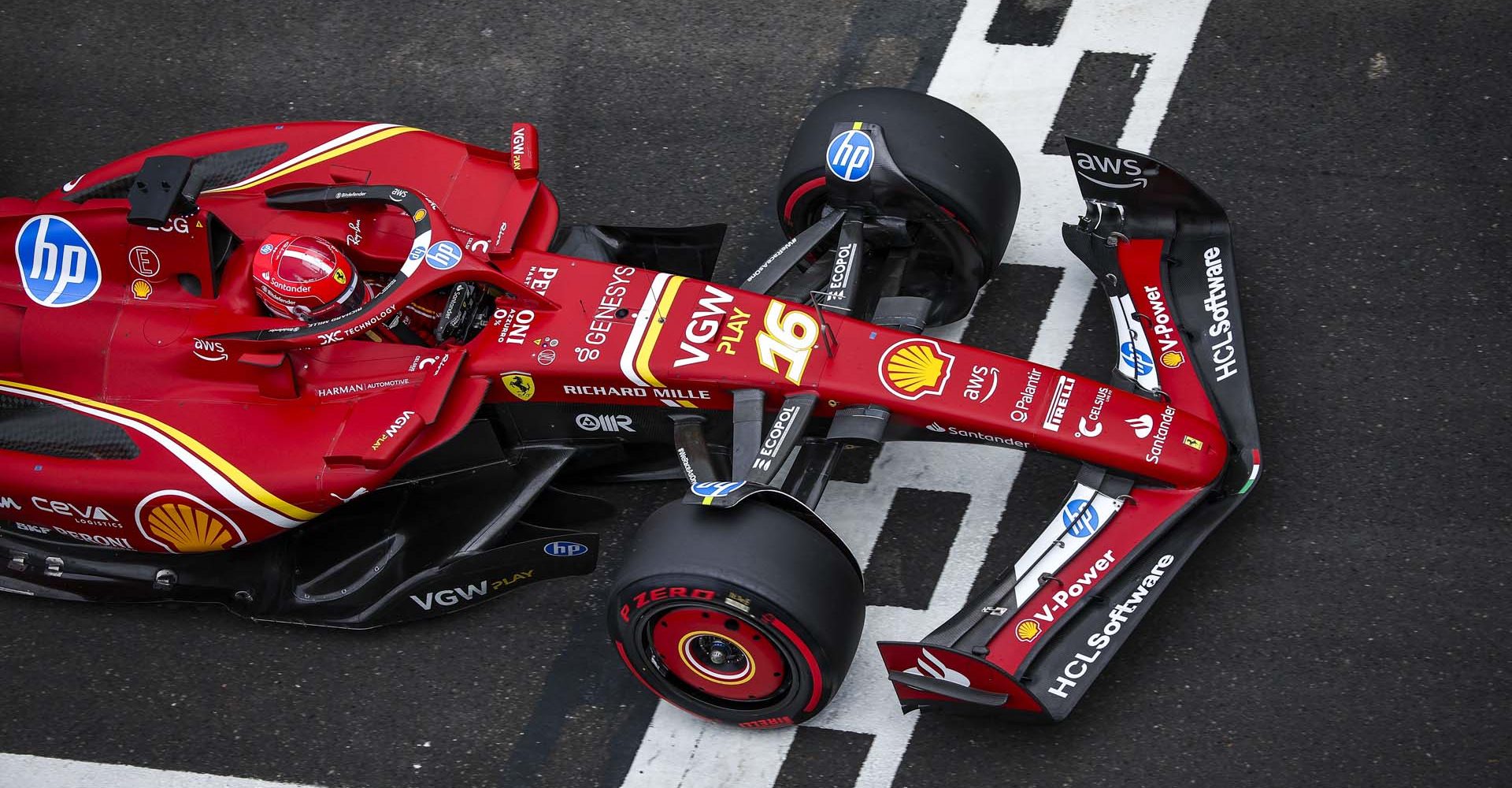 16 LECLERC Charles (mco), Scuderia Ferrari SF-24, action during the Formula 1 Hungarian Grand Prix 2024, 13th round of the 2024 Formula One World Championship from July 19 to 21, 2024 on the Hungaroring, in Mogyorod, Hungary - Photo Xavi Bonilla / DPPI