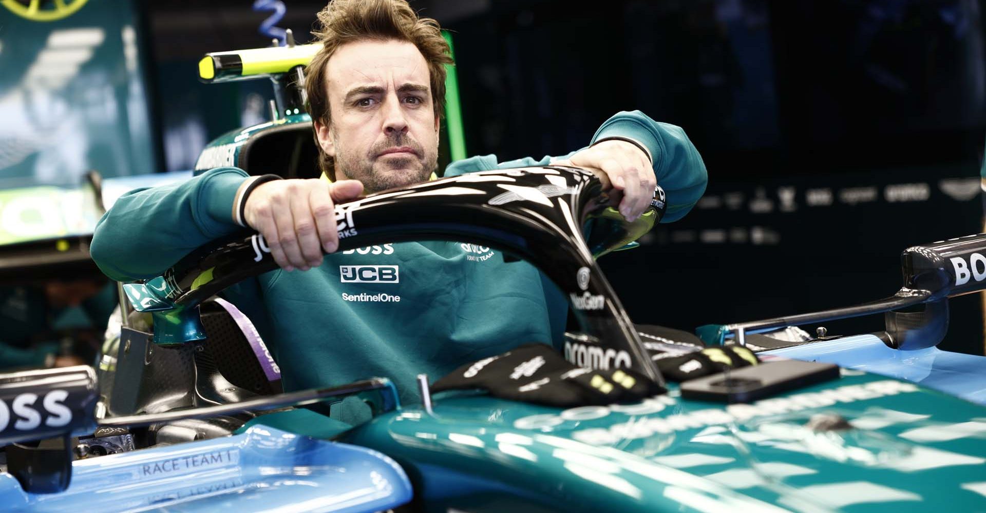 Portrait, garage, Suzuka Circuit, GP2404a, F1, GP, Japan
Fernando Alonso, Aston Martin F1 Team, has a seat fit in the garage