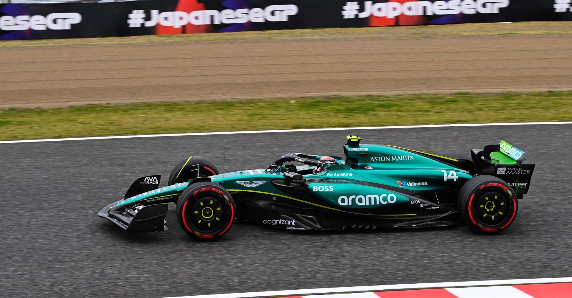 SUZUKA, JAPAN - APRIL 05: Fernando Alonso, Aston Martin AMR24 during the Japanese GP at Suzuka on Friday April 05, 2024 in Suzuka, Japan. (Photo by Mark Sutton / LAT Images)