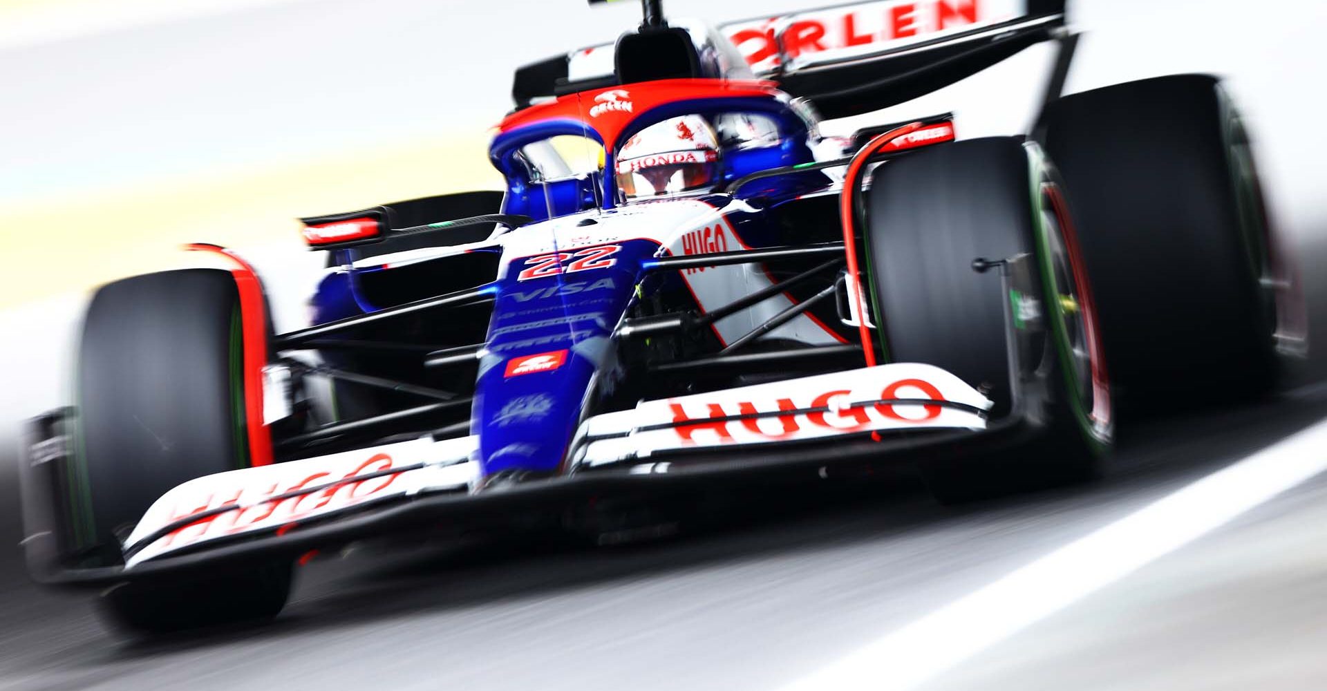 SUZUKA, JAPAN - APRIL 05: Yuki Tsunoda of Japan driving the (22) Visa Cash App RB VCARB 01 on track during practice ahead of the F1 Grand Prix of Japan at Suzuka International Racing Course on April 05, 2024 in Suzuka, Japan. (Photo by Mark Thompson/Getty Images) // Getty Images / Red Bull Content Pool // SI202404050553 // Usage for editorial use only //