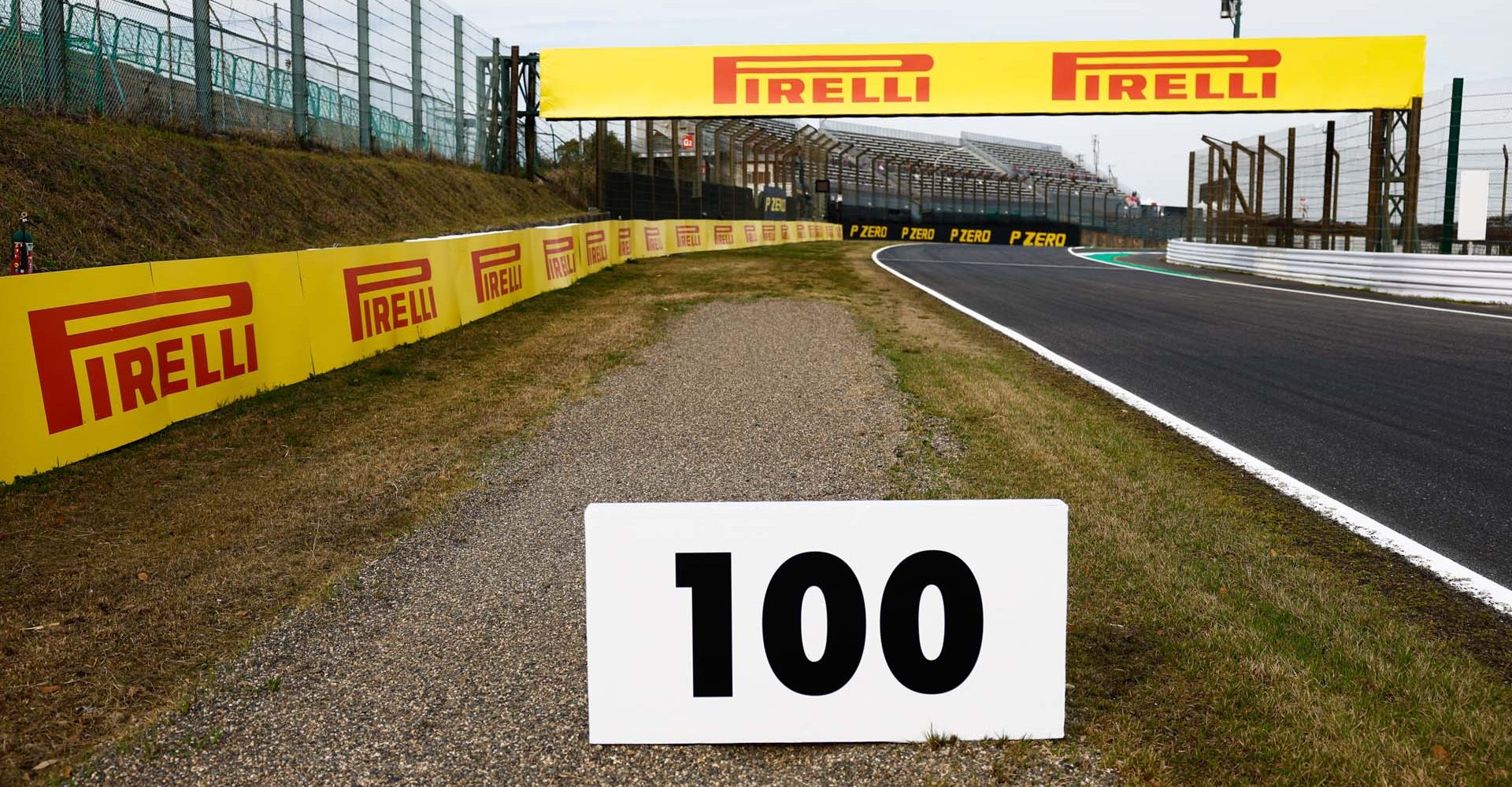 SUZUKA, JAPAN - APRIL 04: Circuit detail and Pirelli trackside branding during the Japanese GP at Suzuka on Thursday April 04, 2024 in Suzuka, Japan. (Photo by Zak Mauger / LAT Images)