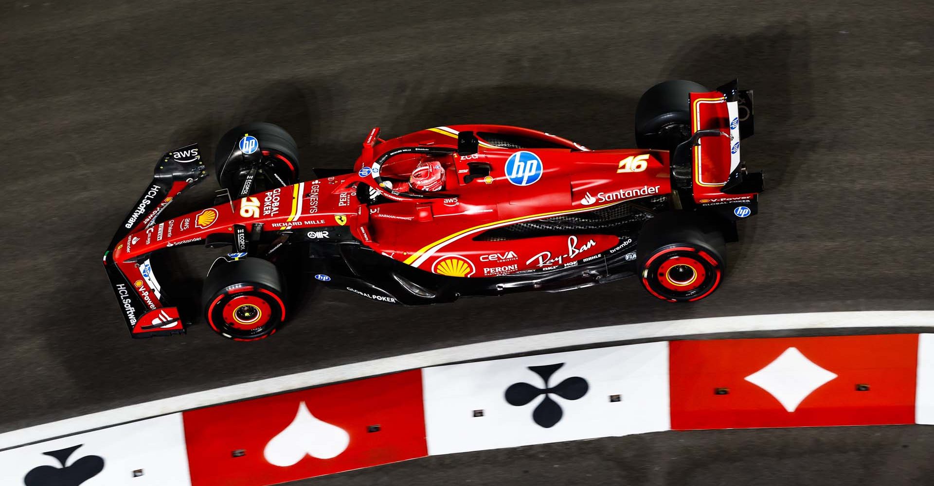 STREETS OF LAS VEGAS, UNITED STATES OF AMERICA - NOVEMBER 21: Charles Leclerc, Ferrari SF-24 during the Las Vegas GP at Streets of Las Vegas on Thursday November 21, 2024, United States of America. (Photo by Zak Mauger / LAT Images)