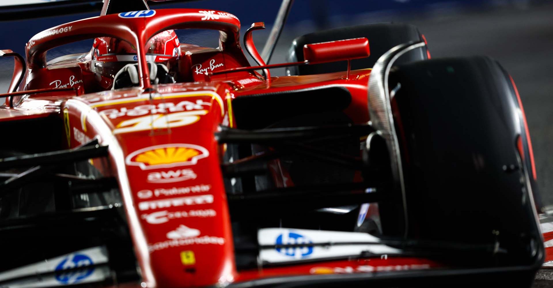 STREETS OF LAS VEGAS, UNITED STATES OF AMERICA - NOVEMBER 22: Charles Leclerc, Ferrari SF-24 during the Las Vegas GP at Streets of Las Vegas on Friday November 22, 2024, United States of America. (Photo by Zak Mauger / LAT Images)