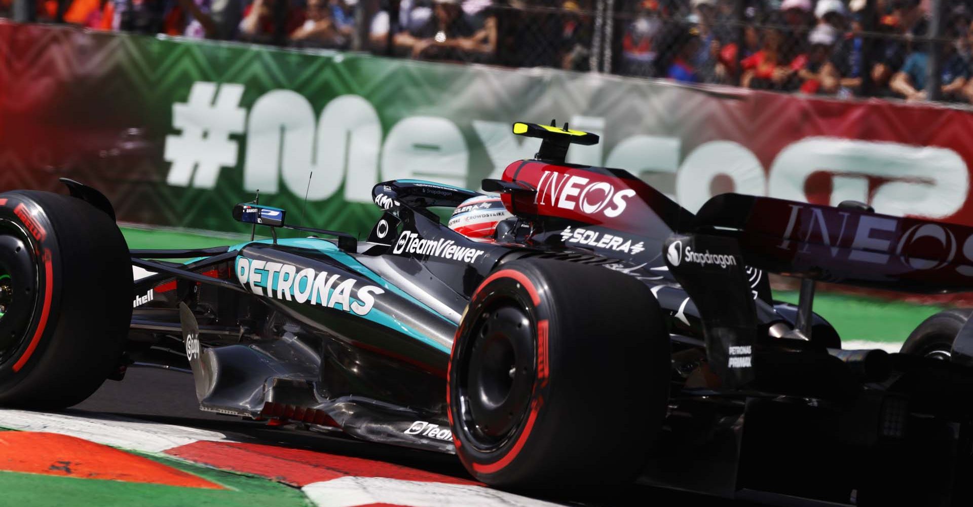 AUTODROMO HERMANOS RODRIGUEZ, MEXICO - OCTOBER 25: Andrea Kimi Antonelli, Mercedes F1 W15 during the Mexican GP at Autodromo Hermanos Rodriguez on Friday October 25, 2024 in Mexico City, Mexico. (Photo by Steven Tee / LAT Images)