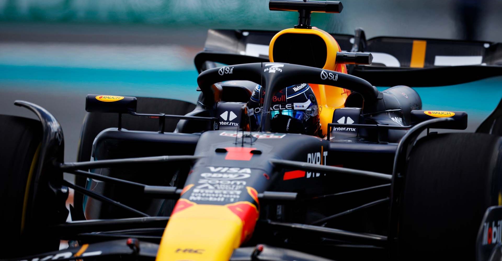 MIAMI, FLORIDA - MAY 03: Max Verstappen of the Netherlands driving the (1) Oracle Red Bull Racing RB20 on track during practice ahead of the F1 Grand Prix of Miami at Miami International Autodrome on May 03, 2024 in Miami, Florida. (Photo by Chris Graythen/Getty Images) // Getty Images / Red Bull Content Pool // SI202405030651 // Usage for editorial use only //