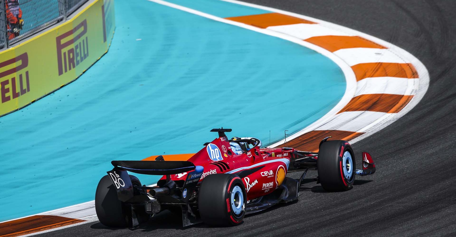 16 LECLERC Charles (mco), Scuderia Ferrari HP SF-24, action during the Formula 1 Crypto.com Miami Grand Prix 2024, 6th round of the 2024 Formula One World Championship from May 3 to 5, 2024 on the Miami International Autodrome, in Miami, United States of America - Photo Xavi Bonilla / DPPI